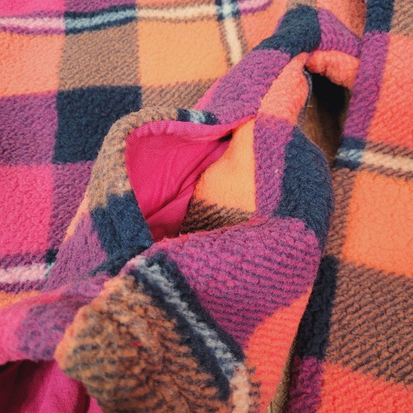 American Eagle Womens Pullover Pink Orange M Mock Neck Quarter Zip Pockets Soft - Picture 8 of 11